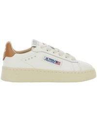 Autry - Low Top Sneakers With Logo Patch Cow Leather Trainers - Lyst