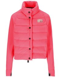 3 MONCLER GRENOBLE - Logo Patch Buttoned Jacket - Lyst