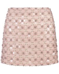 P.A.R.O.S.H. - Light Full Sequins Ginny Mini Skirt - Lyst