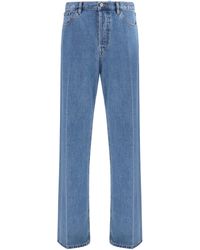 Valentino - Straight-Leg Denim Jeans Light Cotton - Lyst
