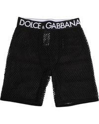 Dolce & Gabbana - Cotton Logo Shorts Midi Trouser Underwear Elastane - Lyst