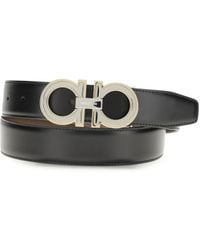 Ferragamo - Reversible And Adjustable Gancini Belt Calf Leather Bos Taurus E Braces - Lyst