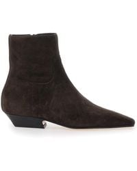Semicouture - Ankle Boots With Pointed Toe And Low Heel - Lyst