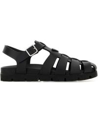 Prada - Leather Sandals - Lyst