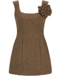 GIUSEPPE DI MORABITO - Ribbed Wool Knit Mini Dress - Lyst