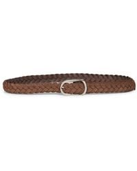 Brunello Cucinelli - Dark Suede Woven Belt - Lyst