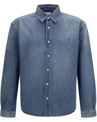 Saint Laurent - Denim Shirt - Lyst