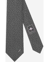 Gucci - Jacquard Silk Tie With Embroidery Ties & Bow - Lyst
