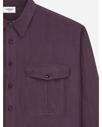 Saint Laurent - Shirt Viscose And Silk - Lyst