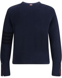 Thom Browne - Cotton Crewneck Sweater - Lyst