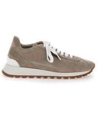 Brunello Cucinelli - Low Top Sneakers With Rubber Sole - Lyst