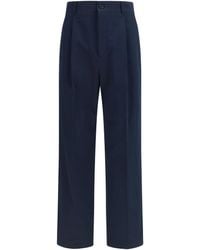 Valentino - Straight Pants Cotton - Lyst