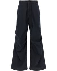 MM6 by Maison Margiela - Mm6 Maison Margiela Sculptural Draping Cotton Canvas Trousers - Lyst