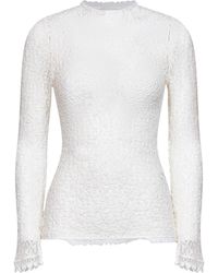 Isabel Marant - Stretch Lace Brany Long-Sleeved Top - Lyst