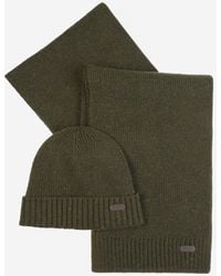 Barbour - Beanie And Scarf Gift Set Acrylic - Lyst