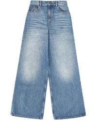 Chloé - Chloé 100% Cotton Wide Leg Jeans - Lyst