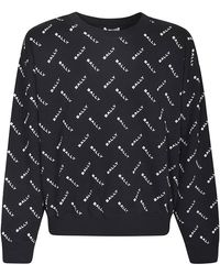 Bally - All-Over Logo Print Ribbed Sweatshirt - Lyst
