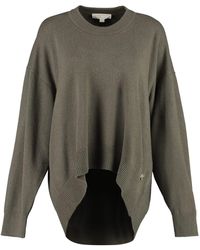 MICHAEL Michael Kors Oversize Virgin Wool-cashmere Blend Sweater - Gray