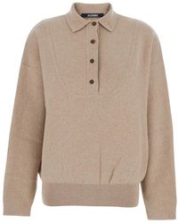 Jacquemus - Sweater With Polo Style Collar Wool - Lyst