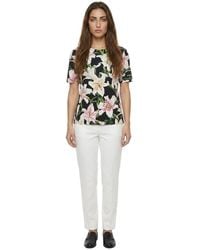 Dolce & Gabbana - Dolce & Gabbana Floral-Print Cotton T-Shirt - Lyst