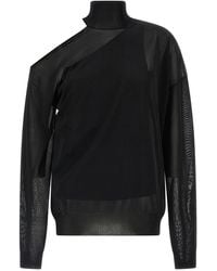 Fendi - Semi-Transparent Silk Organza Top - Lyst