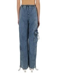 Moschino - Wide Fit Cargo Jeans Cotton - Lyst