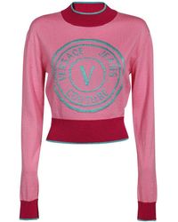 Versace - Crew-neck Wool Sweater - Lyst