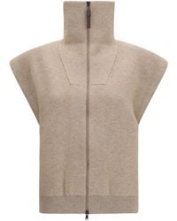 Brunello Cucinelli - High-Neck Zip Cardigan - Lyst