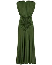 Self-Portrait - Jersey Gathered Long Dress - Lyst
