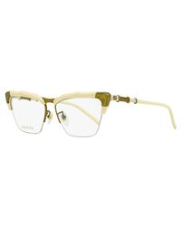 Gucci - Bamboo Signature Eyeglasses Gg0660O 002 Ivory-Antique 58Mm Ivory/Antique Metal/Plastic (Injected) - Lyst