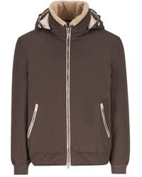 Brunello Cucinelli - Hooded Jacket Cashmere - Lyst