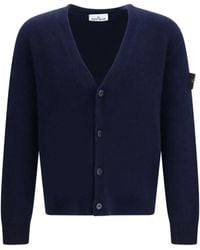 Stone Island - Alpaca And Wool-Blend V-Neck Cardigan Sweater - Lyst
