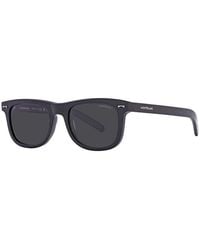 Montblanc - Sunglasses Square Full Rim, Frame And Smoke Lens Mb0260S001 - Lyst