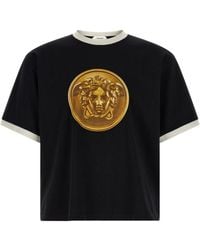Versace - Versace Medusa Coin-Print Cotton T-Shirt - Lyst