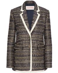 Valentino - Tweed Party Single-Breasted Blazer Clothing - Lyst