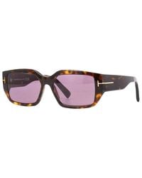 Tom Ford - Sunglasses Square Full Rim, Dark Havana Frame And Lens Ft098952Y - Lyst