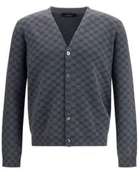 Gucci - Gg Wool And Silk Cardigan - Lyst
