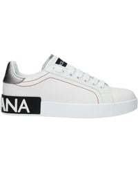 Dolce & Gabbana - Leather Portofino Sneakers - Lyst