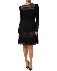 Dolce & Gabbana - Lace Panel Dress - Lyst