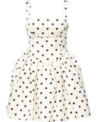 【LOULOUSEOUL】Polka Dot Silk Dress (White) Sonia Rykiel Paris - White Polka Dot Tulle Dress
