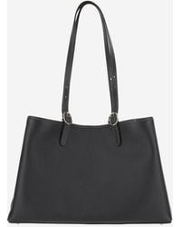 Gucci - Medium Gg Emblem Shopping Bag Leather Handbags - Lyst