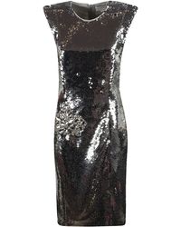 Genny - Sequin-Coated Sleeveless Dress - Lyst