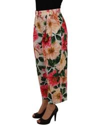 Dolce & Gabbana - Floral Print Trousers Pan73057 - Lyst