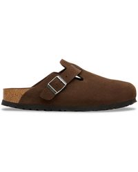 Birkenstock - Clogs Boston Suede Leather Slippers - Lyst