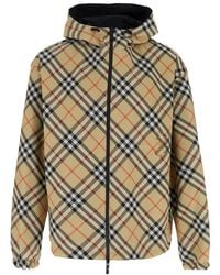 Burberry - Reversible Jacket Check Motif Polyester Coat - Lyst