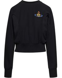 Vivienne Westwood - Crewneck Sweatshirt With Embroidered Orb Logo - Lyst