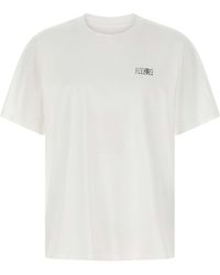 MM6 by Maison Margiela - Cotton Jersey Printed T-Shirt With Crewneck - Lyst