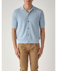 Ballantyne - Camicia M/C Punto Riso A Coste Ribs Shirt - Lyst