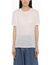Maison Margiela - Cotton Blend Short Sleeve T-Shirt - Lyst