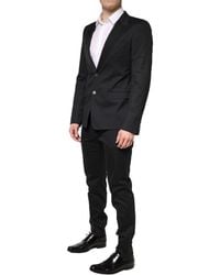 Dolce & Gabbana - Dolce & Gabbana Single-Breasted Cotton Blend Pant Suit - Lyst
